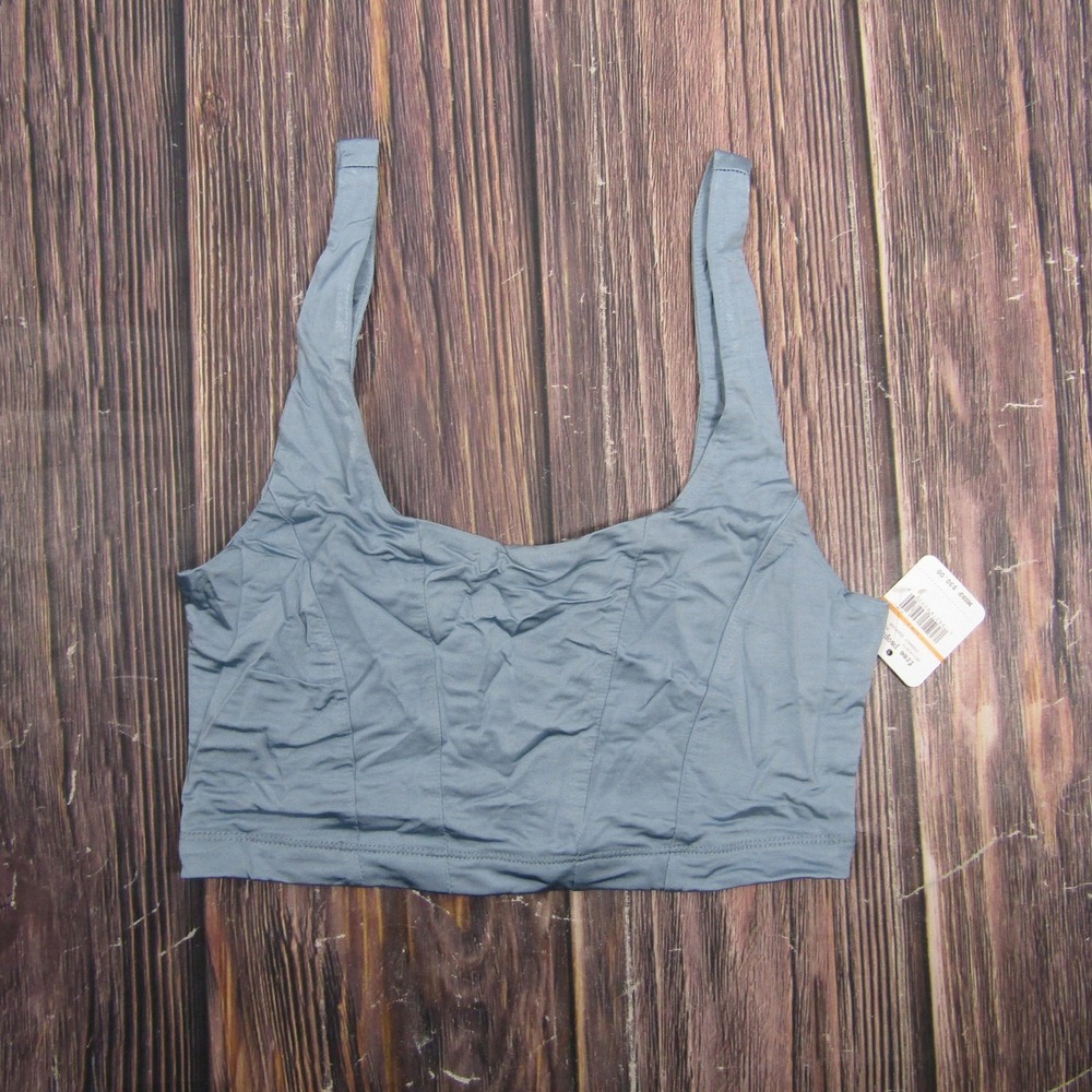 Free People Bralette Womens Small Ceramic Seafoam Wide Strap NWT OB1143870